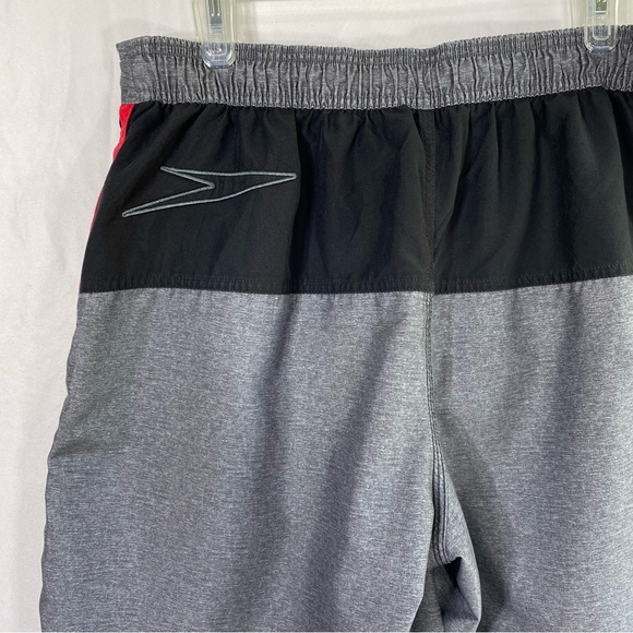 Speedo Men's Board Swimming Shorts Trunks Lace Up Grey & Black - Picture 6 of 10